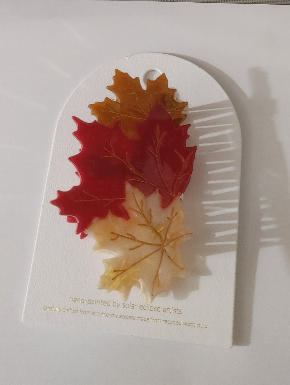 BNWT Solar Eclipse Fall Leaves Large Hair Claw Clip